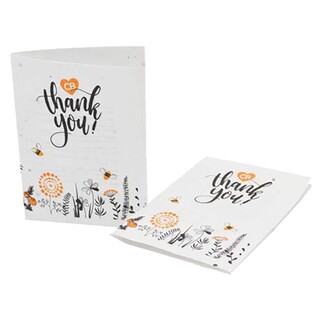 Samenpapier DIN A6 - Klappkarte - Thymian, Druck 4/0-c