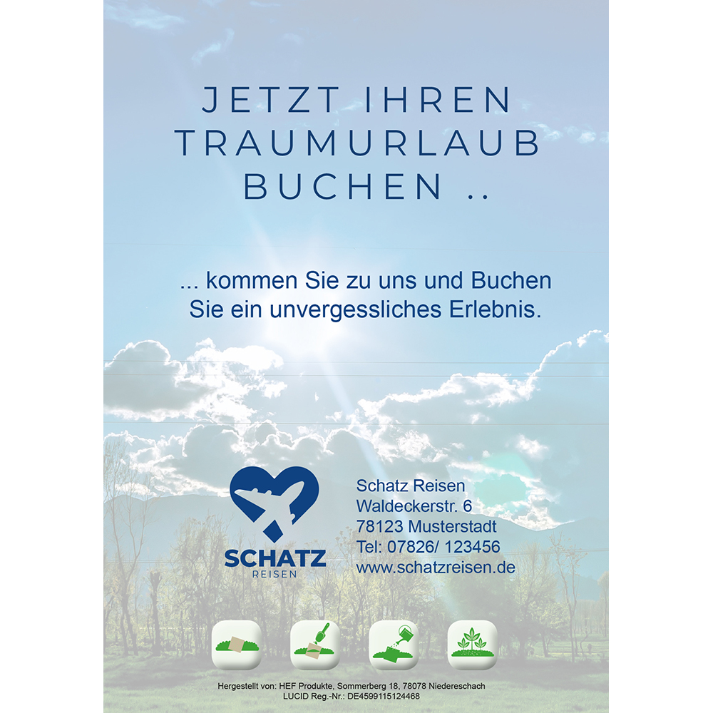 Samenpapier auf A6-Karte