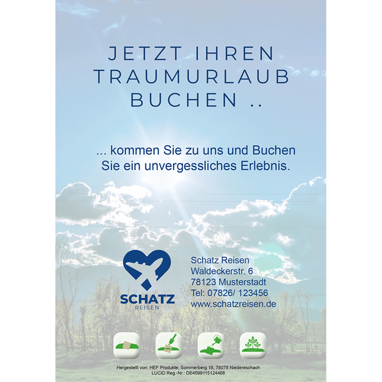 Samenpapier auf A6-Karte