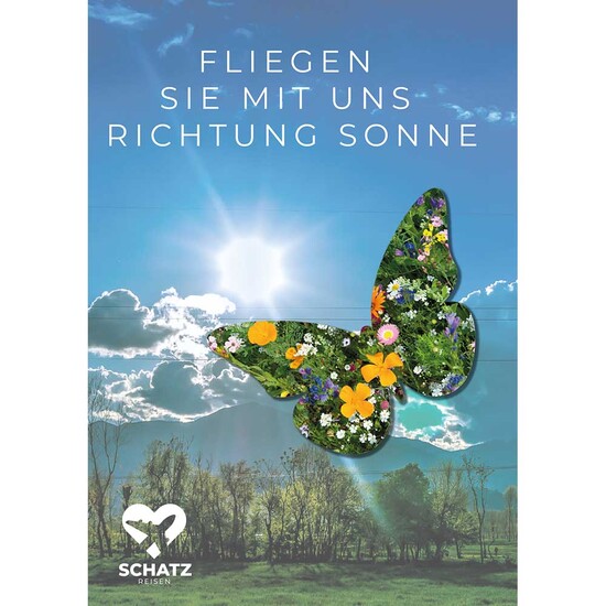 Samenpapier auf A6-Karte - Bienchen