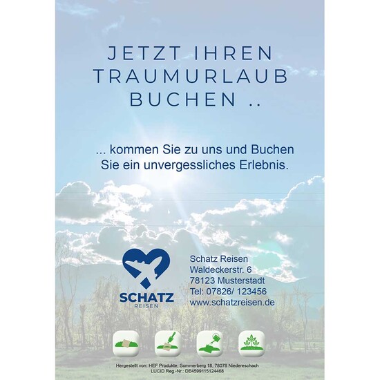 Samenpapier auf A6-Karte - Schmetterling