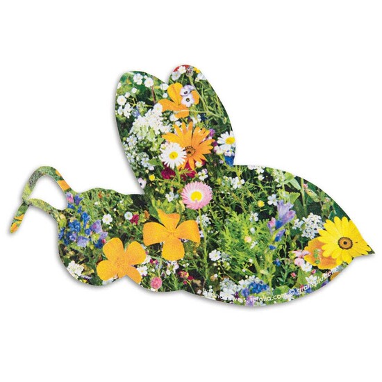 Samenpapier in Klappkärtchen Blume - Bienchen