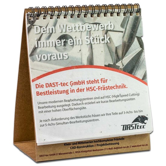 Samenpapier-Tischkalender - Tomate