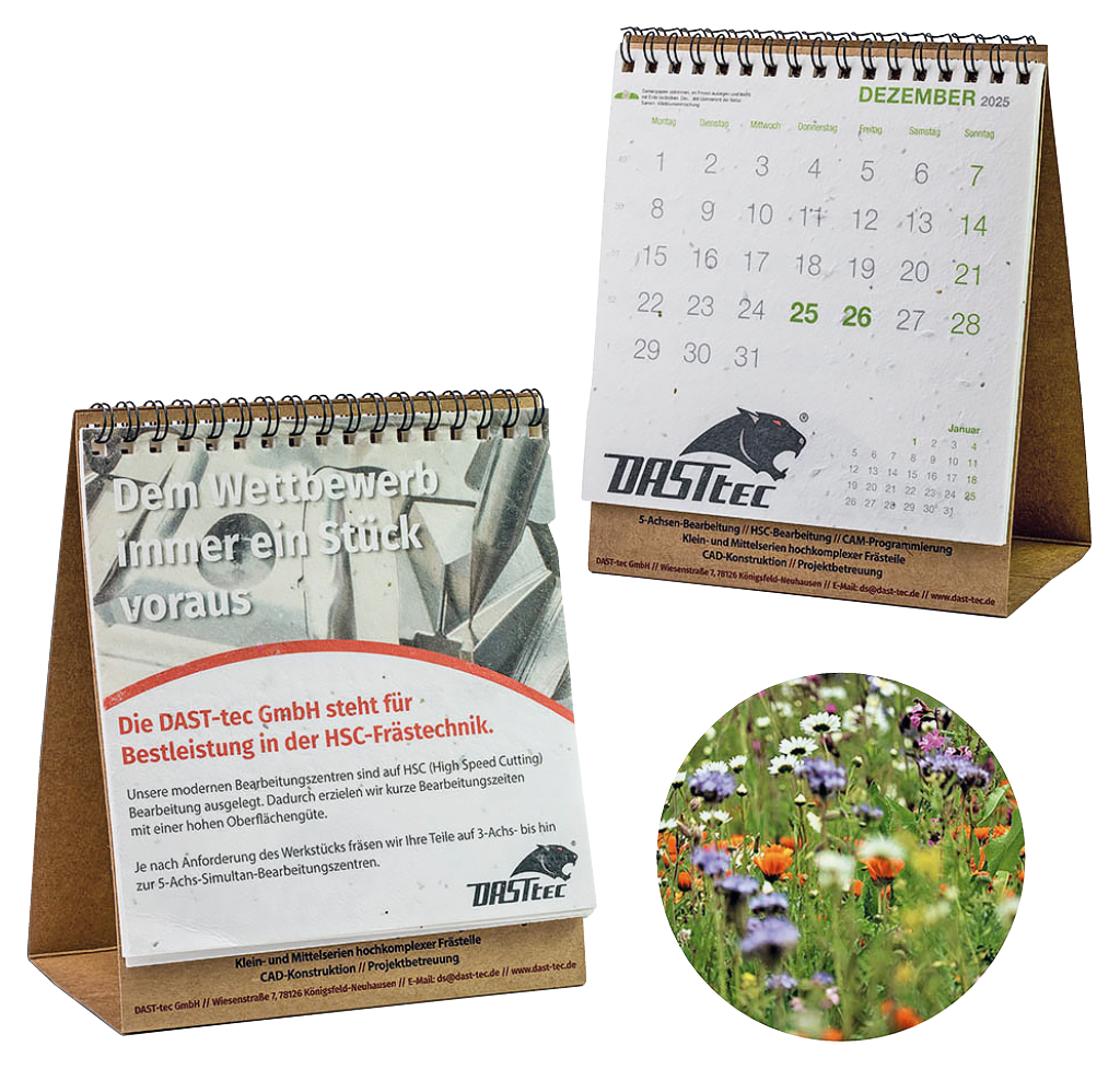 Tischkalender aus Samenpapier