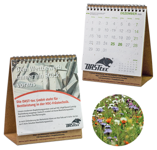 Tischkalender aus Samenpapier