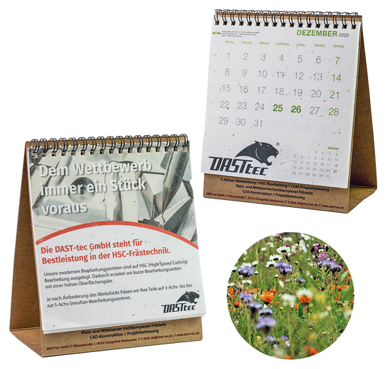 Tischkalender aus Samenpapier