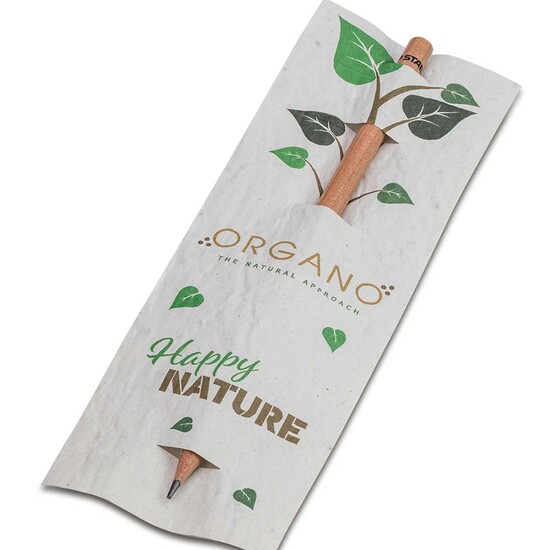 Bleistift im Samenpapieretui - Mohnblume, Druck 4/0-c