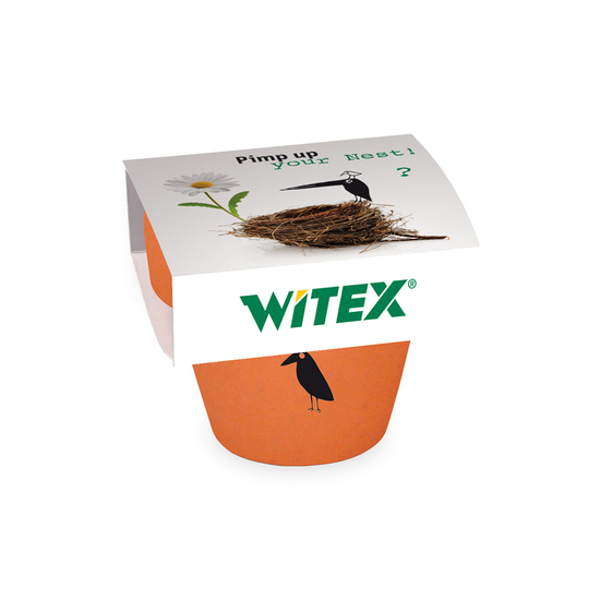 Logo-Töpfchen Banderole mit Samen