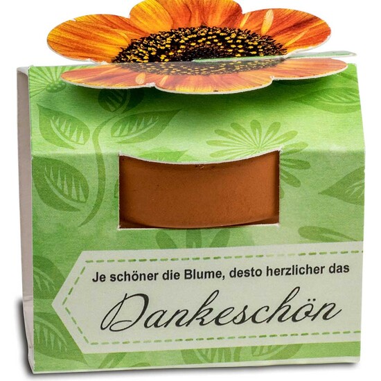 Tontöpfchen-Blume mit Samen - Glücksklee-Zwiebeln inkl. Tampondruck (* Je nach Verfügbarkeit der Glücksklee-Zwiebeln)