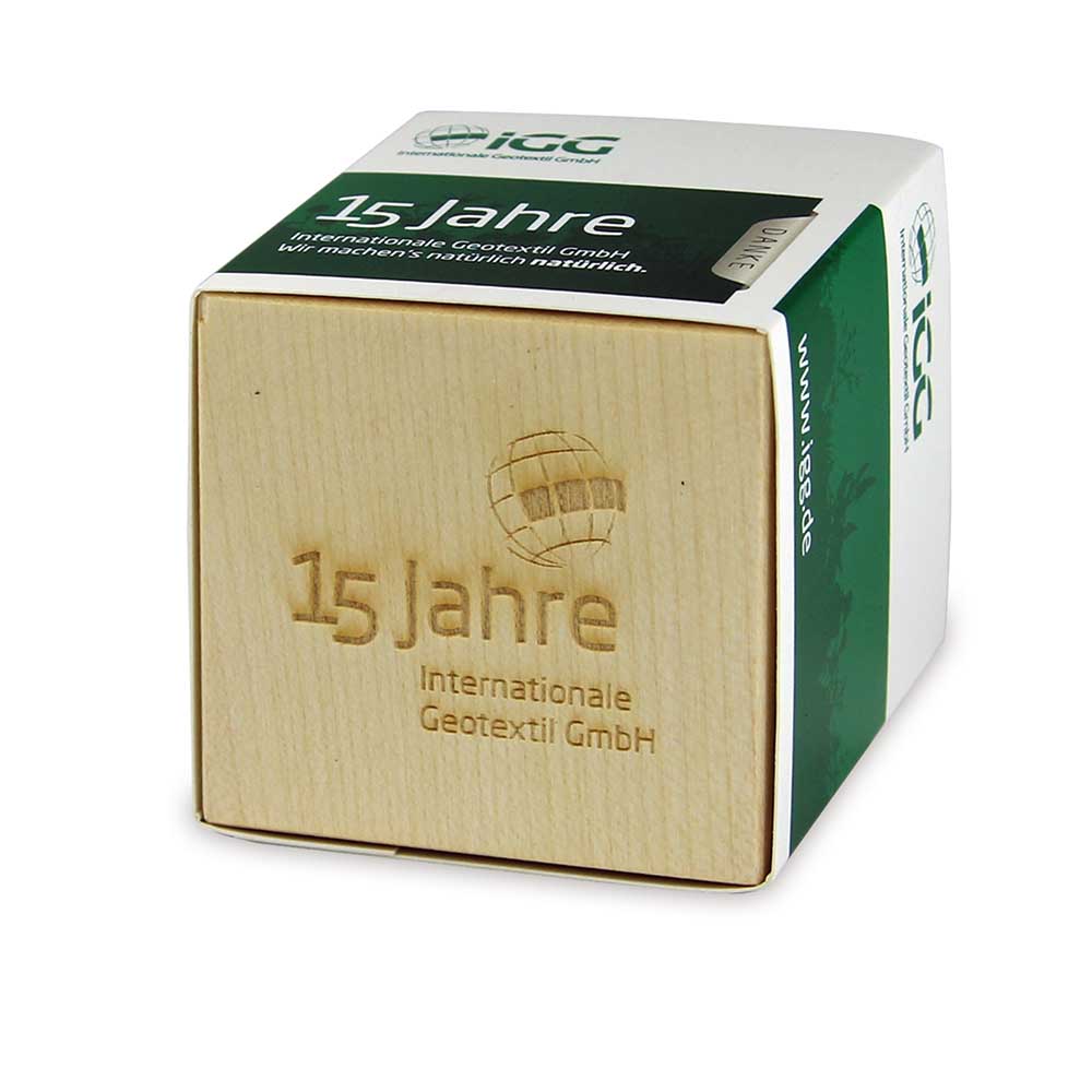 Pflanz-Holz Maxi mit Samen - Thymian, 2 Seiten gelasert