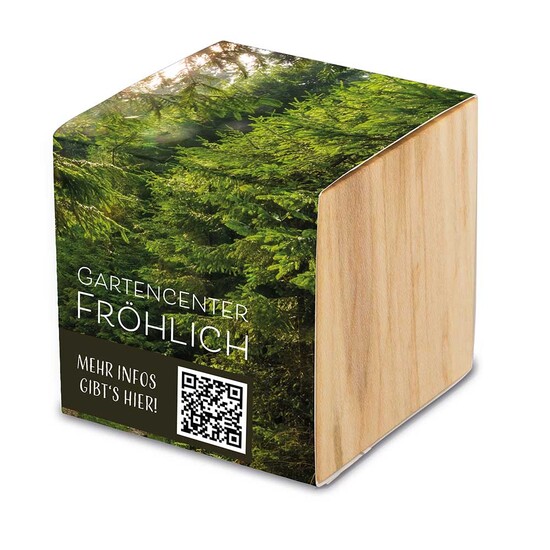 Pflanz-Holz Grande mit Samen - Thymian, 2 Seiten gelasert