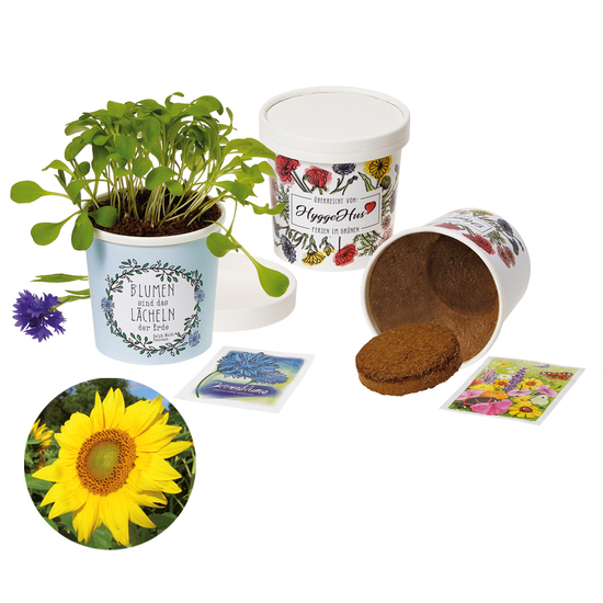 Becher Blümchen - Samenset