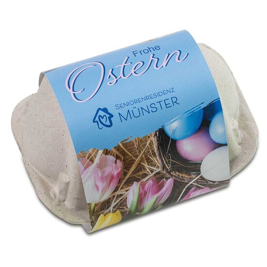 Das Gelbe vom Ei - Duo - mit Tontöpfchen und Schokohase