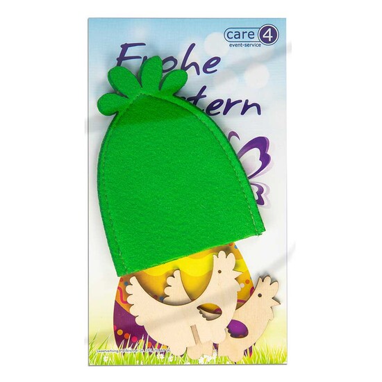 Frühstücksei-Set - grün inkl. Lasergravur auf Filz