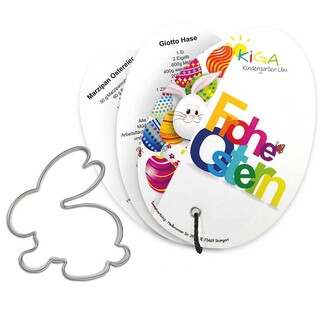 Backförmchen mit Rezeptblock Osterei - Hase 2