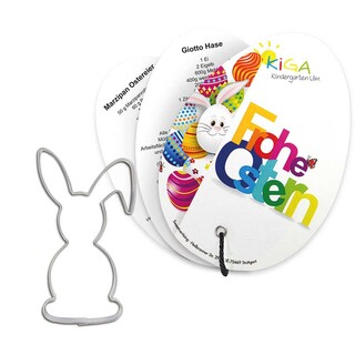 Backförmchen mit Rezeptblock Osterei - Hase 3