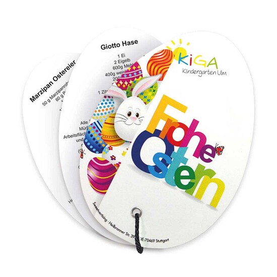 Backförmchen mit Rezeptblock Osterei - Hase 3