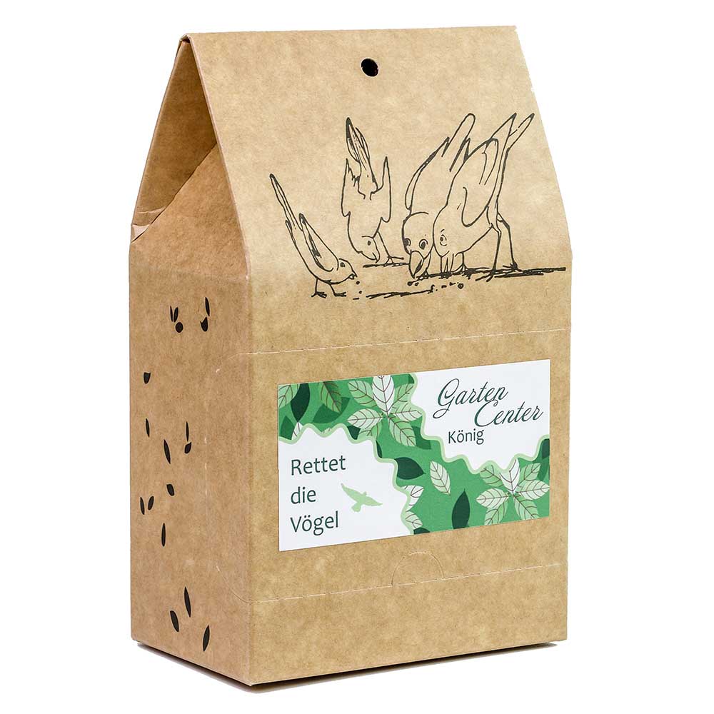 Vogelfutter To-Go - Werbeaufkleber