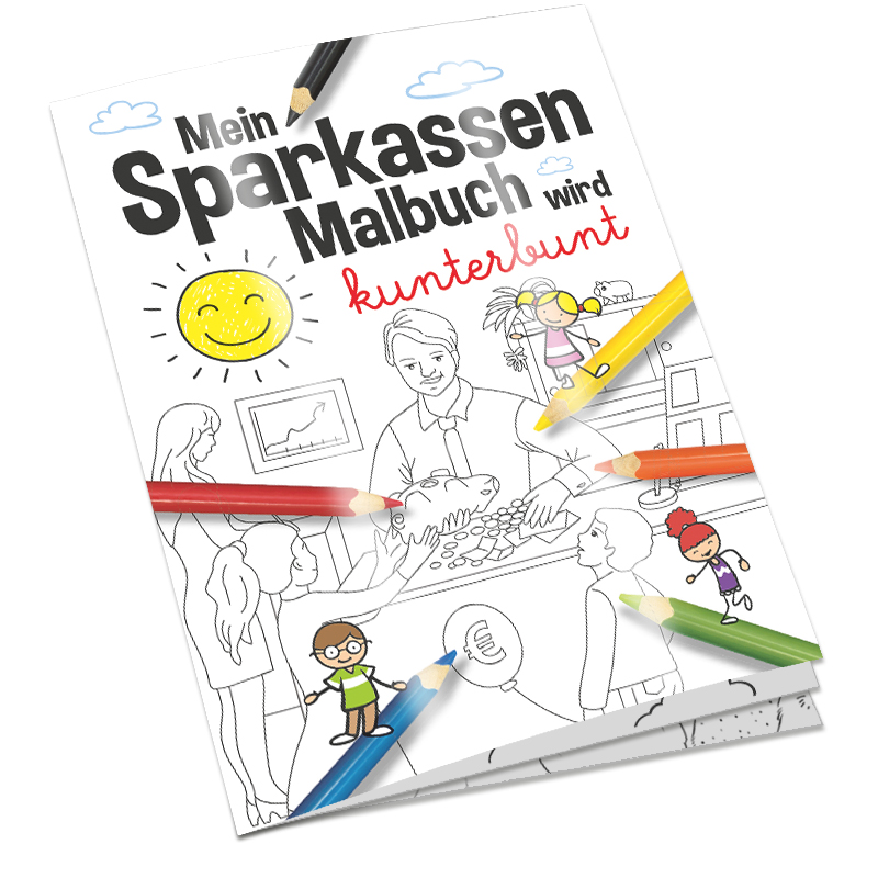 Malbuch / Mal-Set A6 - Sparkassen