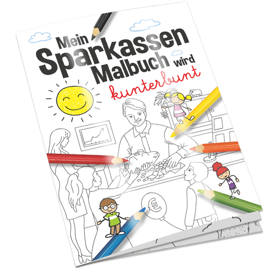 Malbuch / Mal-Set A6 - Sparkassen