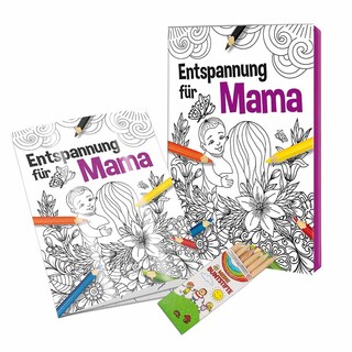 Malbuch / Mal-Set A6 - Entspannung für Mama - Malset neutral