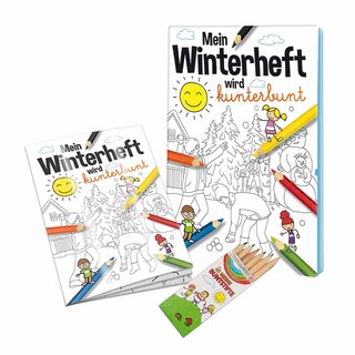 Malbuch / Mal-Set A6 - Winter - Malset neutral