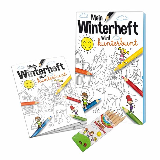 Malbuch / Mal-Set A6 - Winter - Malset neutral