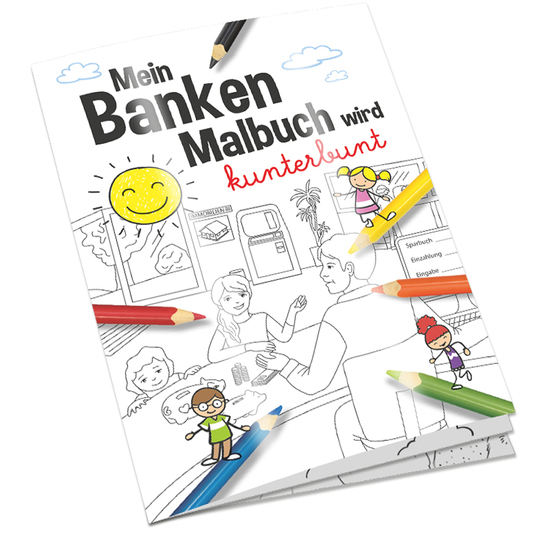 Malbuch / Mal-Set A6 - Banken