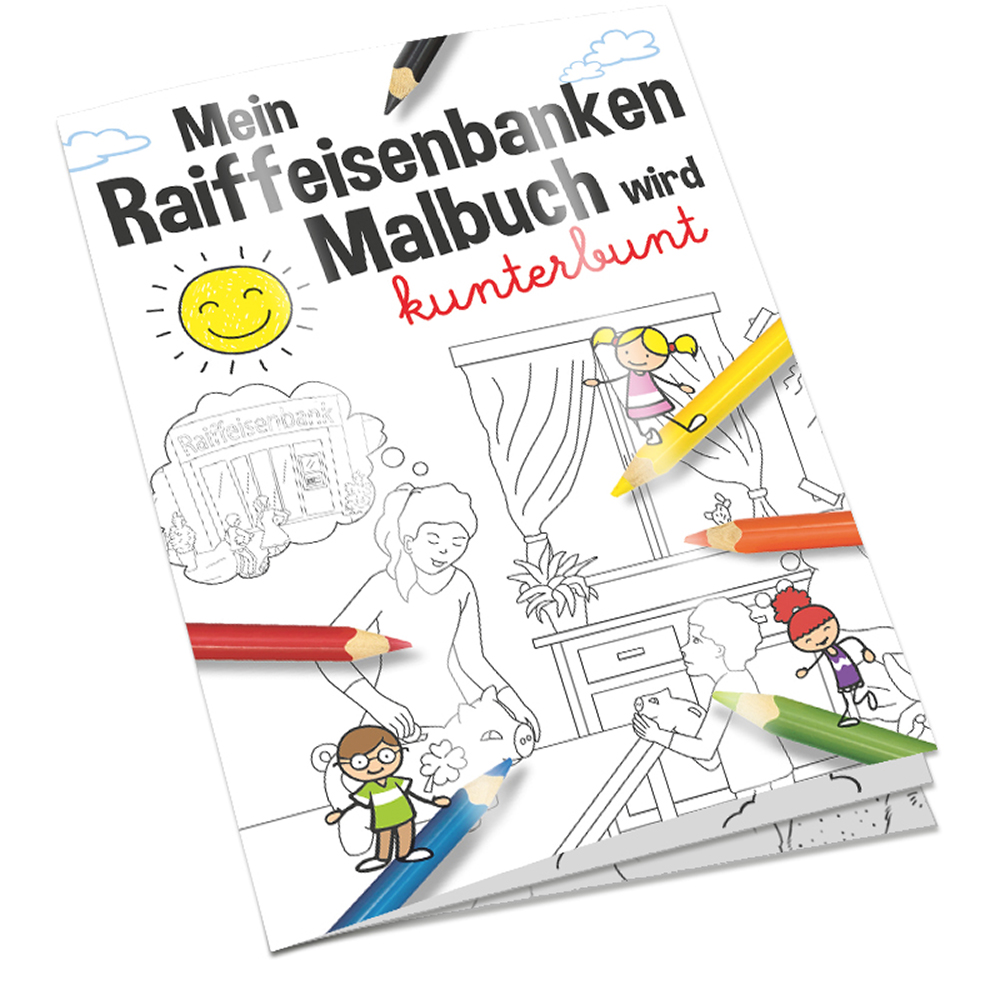 Malbuch / Mal-Set A6 - Raiffeisenbanken