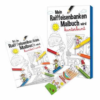 Malbuch / Mal-Set A6 - Raiffeisenbanken - Malset neutral