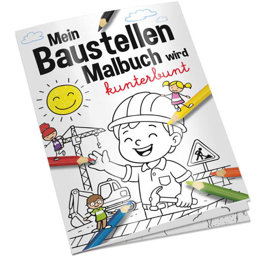 Malbuch / Mal-Set A6 - Baustelle