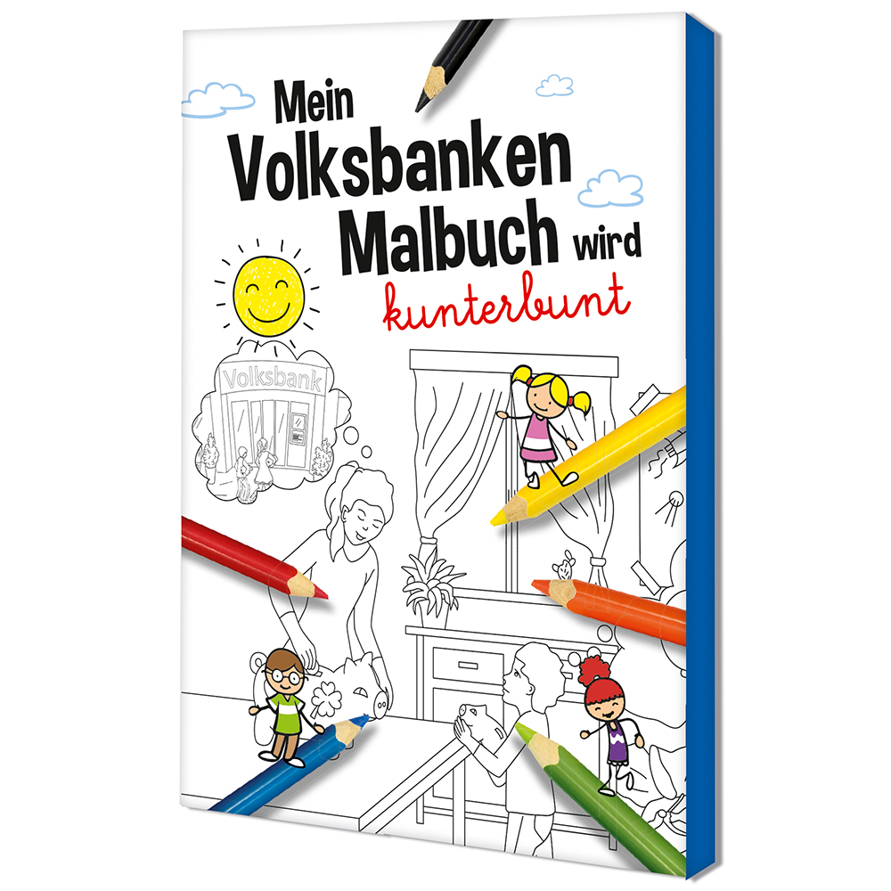 Malbuch / Mal-Set A6 - Volksbanken