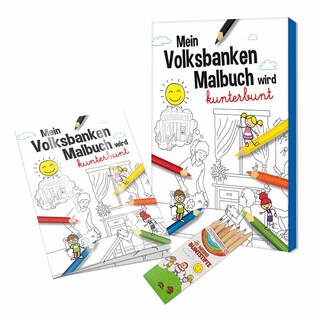 Malbuch / Mal-Set A6 - Volksbanken - Malset neutral