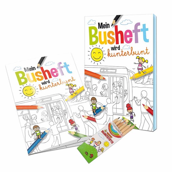 Malbuch / Mal-Set A6 - Bus - Malset neutral