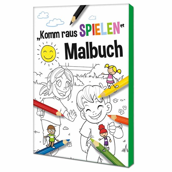 Malbuch / Mal-Set A6 - Komm-raus-spielen - Malset mit individuellen Vorder- und Rückseiten