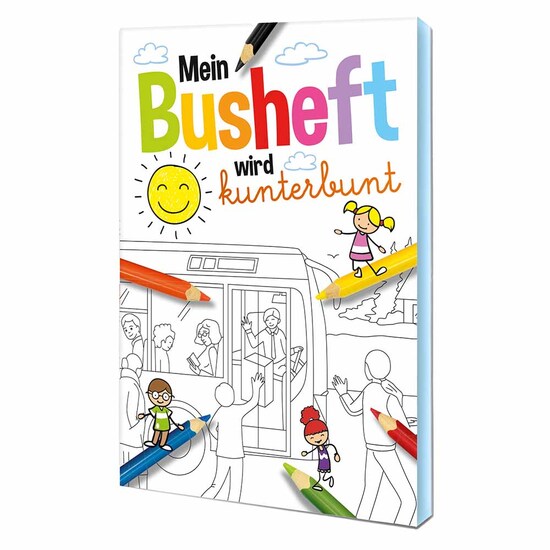 Malbuch / Mal-Set A6 - Bus - Malset mit individuellen Vorder- und Rückseiten