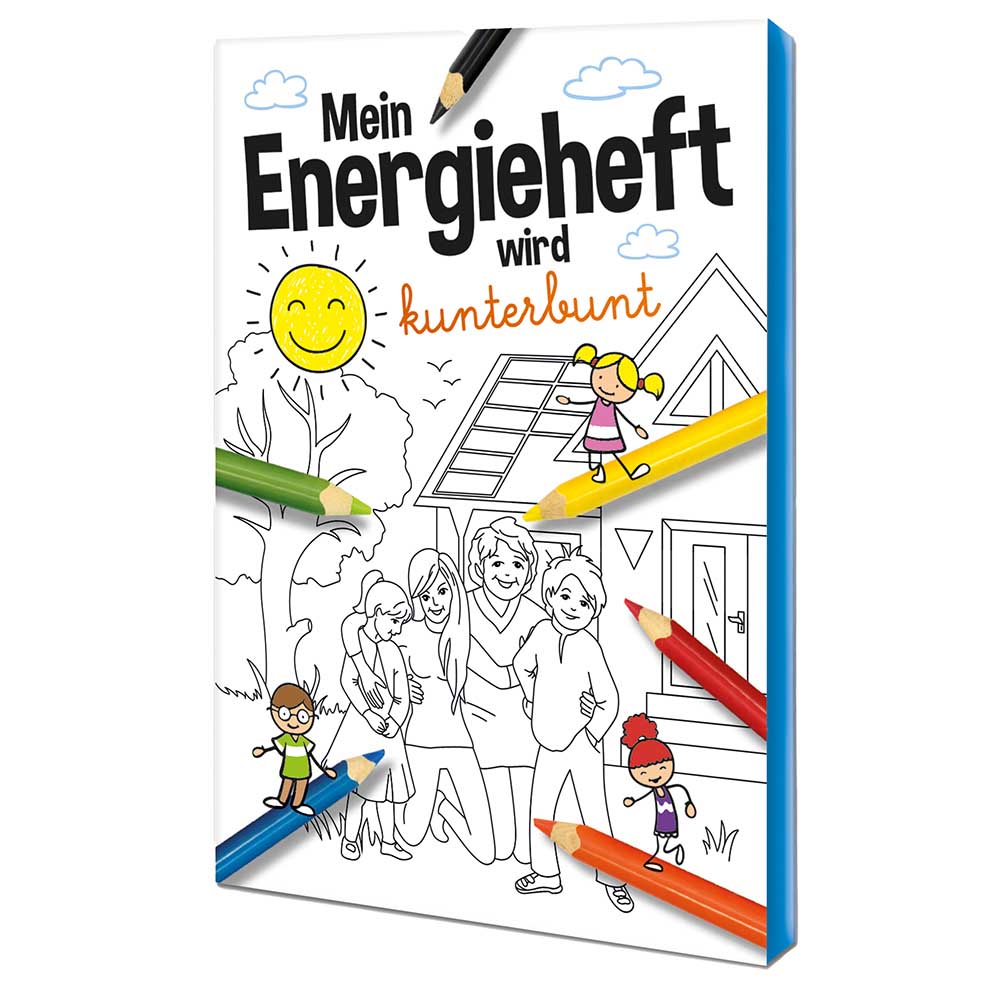 Malbuch / Mal-Set A6 - Energie - Malset mit individuellen Vorder- und Rückseiten