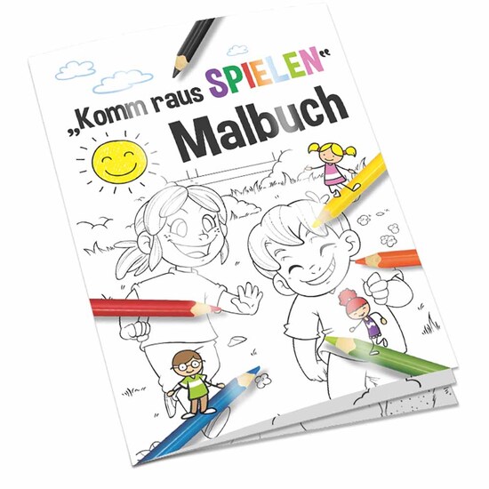 Malbuch / Mal-Set A6 - Komm-raus-spielen - Malbuch neutral