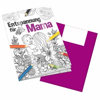 Malbuch / Mal-Set A6 - Entspannung für Mama - Malbuch neutral