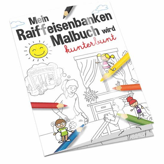 Malbuch / Mal-Set A6 - Raiffeisenbanken - Malbuch neutral