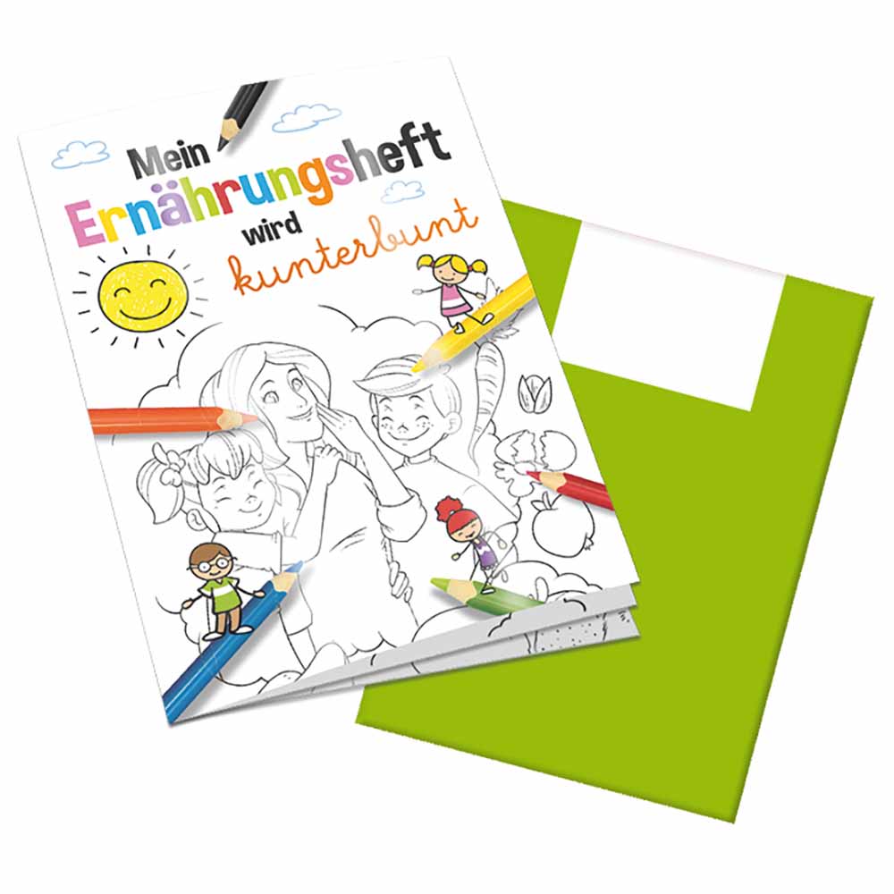 Malbuch / Mal-Set A6 - Ernährung - Malbuch neutral