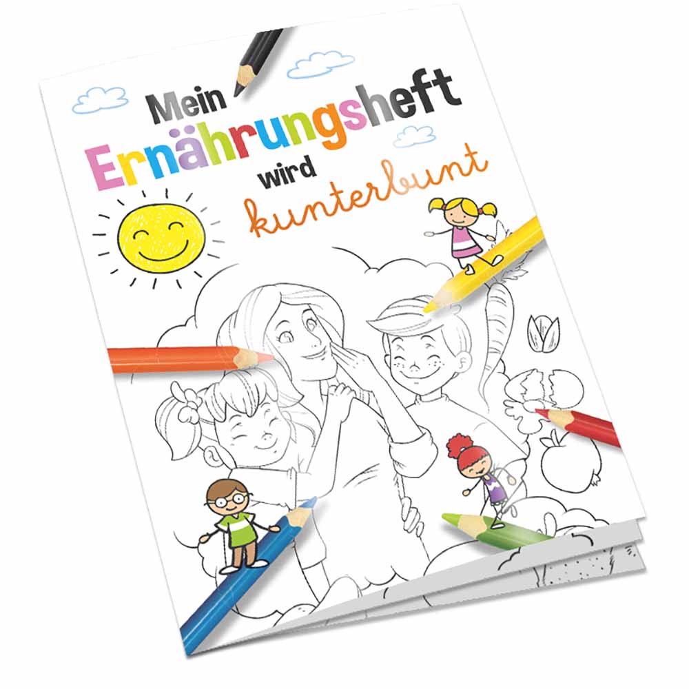 Malbuch / Mal-Set A6 - Ernährung - Malbuch neutral