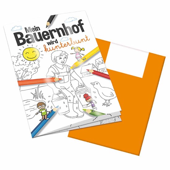 Malbuch / Mal-Set A6 - Bauernhof - Malbuch neutral