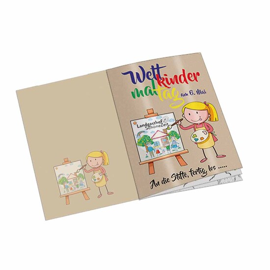 Malbuch / Mal-Set A6 - Raiffeisenbanken - Malbuch mit individueller Vorder- und Rückseite