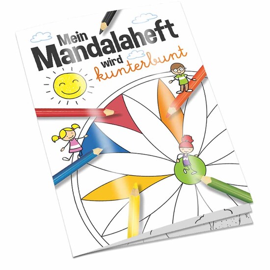 Malbuch / Mal-Set A5 - Mandala - Malset mit 2-c Logoeindruck