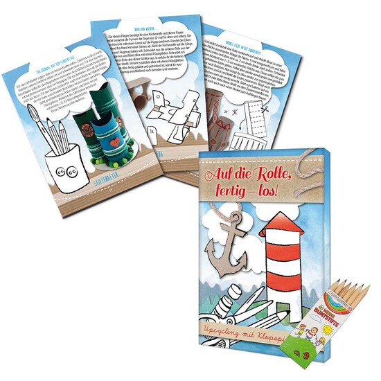 Upcycling-Set - Toilettenpapierrollen - neutral