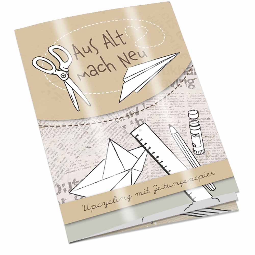 Upcycling-Set - Zeitungspapier - Tampondruck 2-c