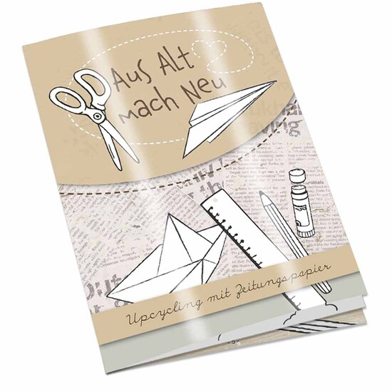 Upcycling-Set - Zeitungspapier - Tampondruck 2-c