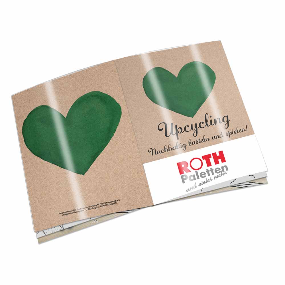 Upcycling-Heft - Zeitungspapier - individuell 4/0-c