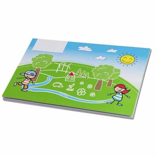 Stadt-Land-Fluss - Block mit 2-c Logoeindruck